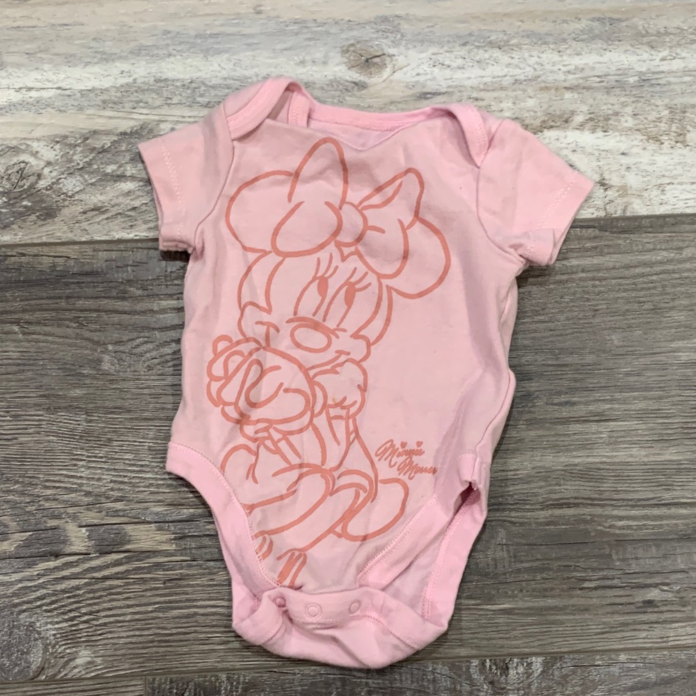 Disney Pink Baby Bodysuit with Character‎ Design